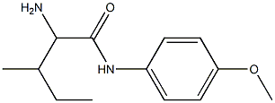 2-amino-N-(4-methoxyphenyl)-3-methylpentanamide Struktur