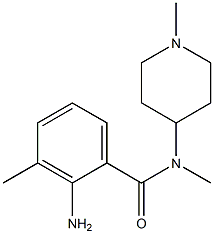 2-amino-N,3-dimethyl-N-(1-methylpiperidin-4-yl)benzamide Struktur