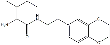 2-amino-N-[2-(2,3-dihydro-1,4-benzodioxin-6-yl)ethyl]-3-methylpentanamide Struktur