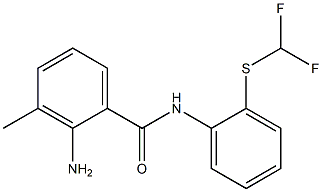 2-amino-N-{2-[(difluoromethyl)sulfanyl]phenyl}-3-methylbenzamide Struktur