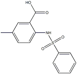 2-benzenesulfonamido-5-methylbenzoic acid Struktur