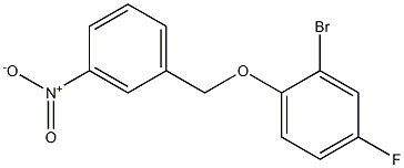 2-bromo-4-fluoro-1-[(3-nitrophenyl)methoxy]benzene Struktur