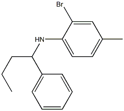 2-bromo-4-methyl-N-(1-phenylbutyl)aniline Struktur