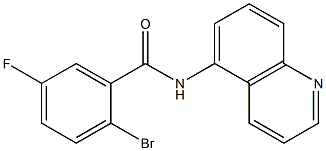 2-bromo-5-fluoro-N-quinolin-5-ylbenzamide Struktur