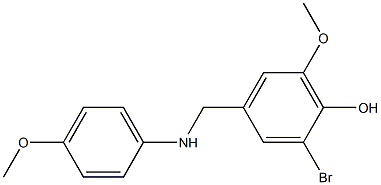 2-bromo-6-methoxy-4-{[(4-methoxyphenyl)amino]methyl}phenol Structure