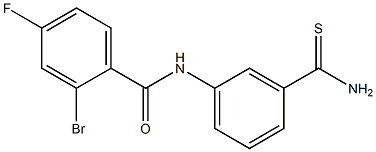 2-bromo-N-(3-carbamothioylphenyl)-4-fluorobenzamide Struktur