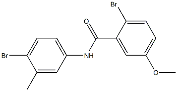 2-bromo-N-(4-bromo-3-methylphenyl)-5-methoxybenzamide Struktur