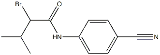 2-bromo-N-(4-cyanophenyl)-3-methylbutanamide Struktur