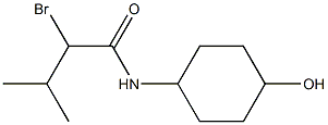 2-bromo-N-(4-hydroxycyclohexyl)-3-methylbutanamide Struktur