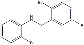 2-bromo-N-[(2-bromo-5-fluorophenyl)methyl]aniline Struktur