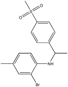 2-bromo-N-[1-(4-methanesulfonylphenyl)ethyl]-4-methylaniline Struktur