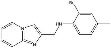 2-bromo-N-{imidazo[1,2-a]pyridin-2-ylmethyl}-4-methylaniline Struktur