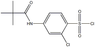 2-chloro-4-(2,2-dimethylpropanamido)benzene-1-sulfonyl chloride Struktur