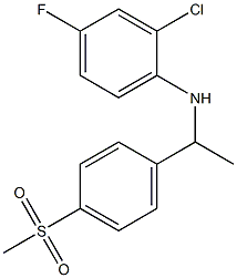 2-chloro-4-fluoro-N-[1-(4-methanesulfonylphenyl)ethyl]aniline Struktur