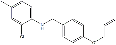 2-chloro-4-methyl-N-{[4-(prop-2-en-1-yloxy)phenyl]methyl}aniline Struktur