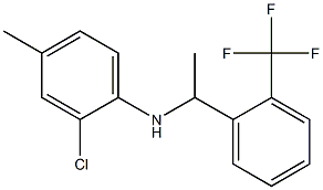 2-chloro-4-methyl-N-{1-[2-(trifluoromethyl)phenyl]ethyl}aniline Struktur