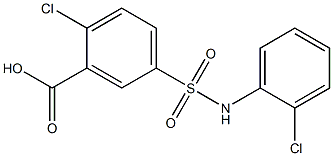 2-chloro-5-[(2-chlorophenyl)sulfamoyl]benzoic acid Struktur