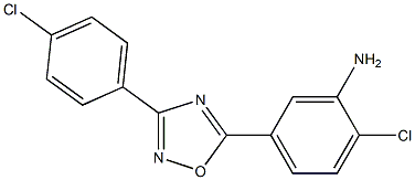 2-chloro-5-[3-(4-chlorophenyl)-1,2,4-oxadiazol-5-yl]aniline Struktur