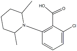 2-chloro-6-(2,6-dimethylpiperidin-1-yl)benzoic acid Struktur