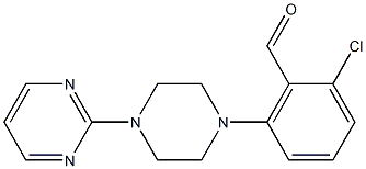 2-chloro-6-[4-(pyrimidin-2-yl)piperazin-1-yl]benzaldehyde Struktur