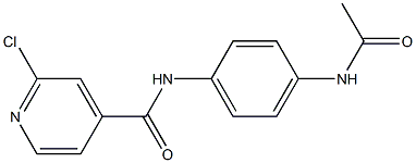 2-chloro-N-(4-acetamidophenyl)pyridine-4-carboxamide Struktur