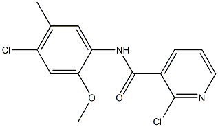 2-chloro-N-(4-chloro-2-methoxy-5-methylphenyl)pyridine-3-carboxamide Struktur