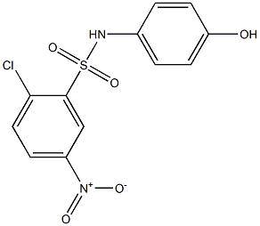 2-chloro-N-(4-hydroxyphenyl)-5-nitrobenzene-1-sulfonamide Struktur