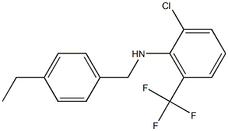 2-chloro-N-[(4-ethylphenyl)methyl]-6-(trifluoromethyl)aniline Struktur