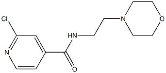 2-chloro-N-[2-(morpholin-4-yl)ethyl]pyridine-4-carboxamide Struktur