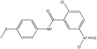 2-chloro-N-[4-(methylsulfanyl)phenyl]-5-nitrobenzamide Struktur