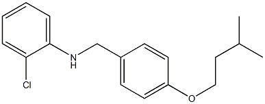 2-chloro-N-{[4-(3-methylbutoxy)phenyl]methyl}aniline Struktur