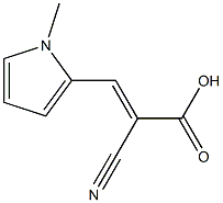 2-cyano-3-(1-methyl-1H-pyrrol-2-yl)prop-2-enoic acid Struktur