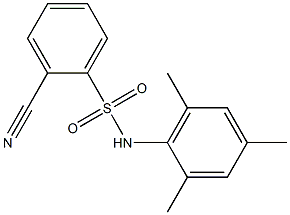 2-cyano-N-(2,4,6-trimethylphenyl)benzene-1-sulfonamide Struktur