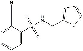 2-cyano-N-(2-furylmethyl)benzenesulfonamide Struktur