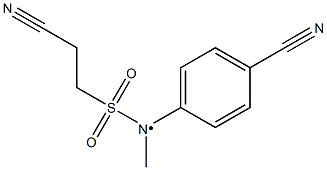 2-cyano-N-(4-cyanophenyl)-N-methylethane-1-sulfonamido Struktur