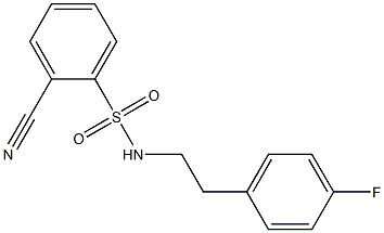 2-cyano-N-[2-(4-fluorophenyl)ethyl]benzene-1-sulfonamide Struktur