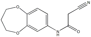 2-cyano-N-3,4-dihydro-2H-1,5-benzodioxepin-7-ylacetamide Struktur