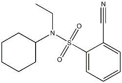 2-cyano-N-cyclohexyl-N-ethylbenzenesulfonamide Struktur