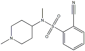 2-cyano-N-methyl-N-(1-methylpiperidin-4-yl)benzenesulfonamide Struktur