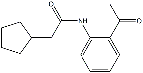 2-cyclopentyl-N-(2-acetylphenyl)acetamide Struktur