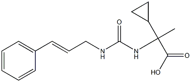 2-cyclopropyl-2-[({[(2E)-3-phenylprop-2-enyl]amino}carbonyl)amino]propanoic acid Struktur