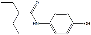 2-ethyl-N-(4-hydroxyphenyl)butanamide Struktur