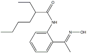 2-ethyl-N-{2-[1-(hydroxyimino)ethyl]phenyl}hexanamide Struktur