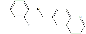 2-fluoro-4-methyl-N-(quinolin-6-ylmethyl)aniline Struktur