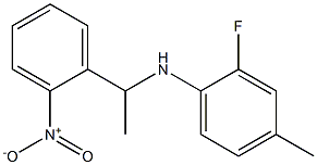 2-fluoro-4-methyl-N-[1-(2-nitrophenyl)ethyl]aniline Struktur