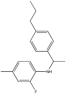 2-fluoro-4-methyl-N-[1-(4-propylphenyl)ethyl]aniline Struktur