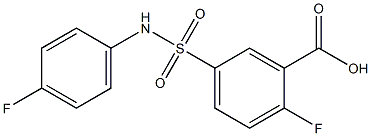 2-fluoro-5-[(4-fluorophenyl)sulfamoyl]benzoic acid Struktur