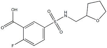 2-fluoro-5-[(oxolan-2-ylmethyl)sulfamoyl]benzoic acid Struktur