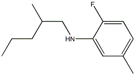 2-fluoro-5-methyl-N-(2-methylpentyl)aniline Struktur