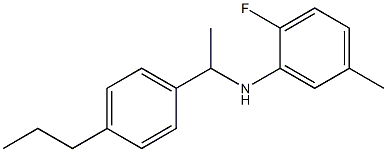 2-fluoro-5-methyl-N-[1-(4-propylphenyl)ethyl]aniline Struktur